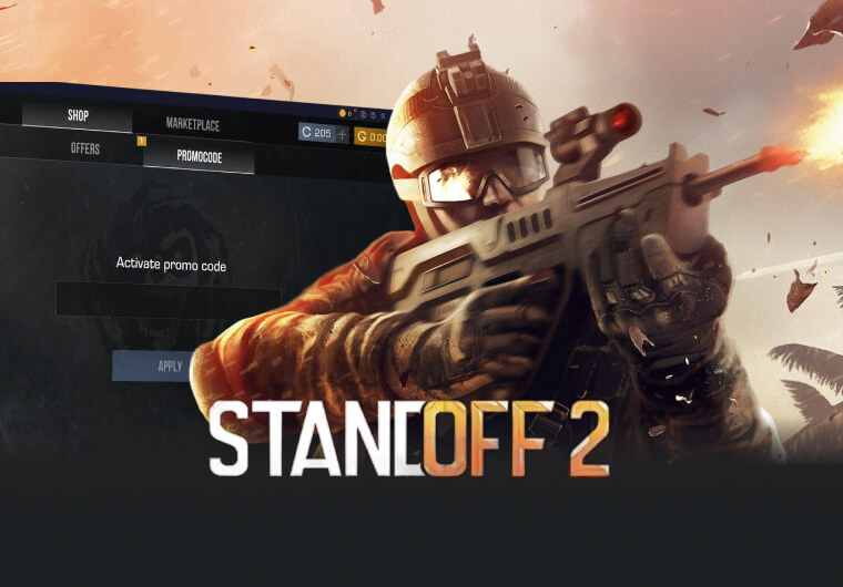 Pantalla de código promocional dentro de Standoff 2